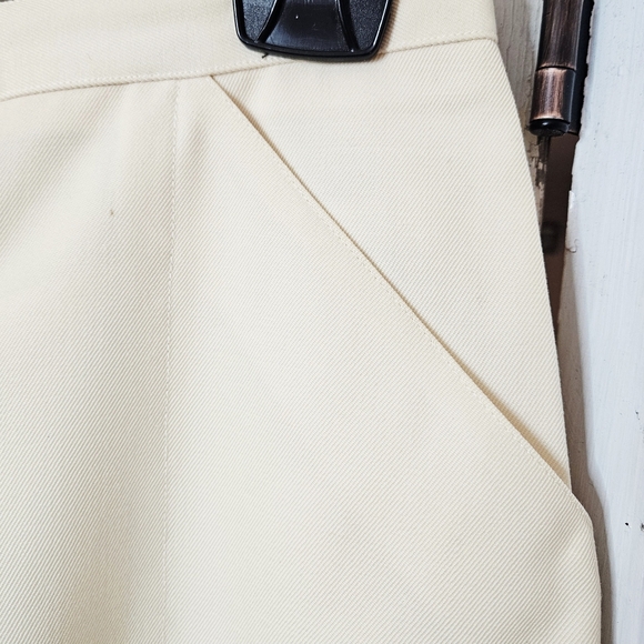 Vintage 70s Cream White Fine Wool Twill Culottes Made In France XS - Picture 4 of 15